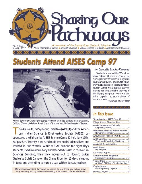Students Attend AISES Camp 97 - Alaska Native Knowledge ...