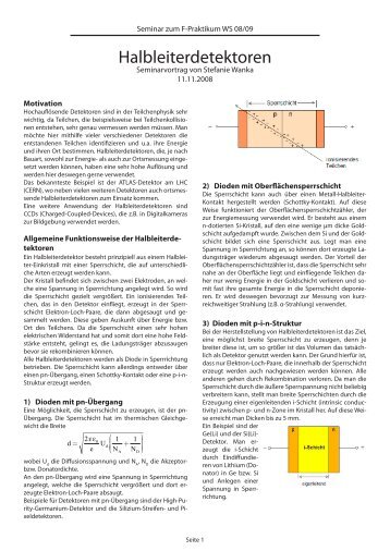 Halbleiterdetektoren