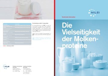 Die Vielseitigkeit der Molken- proteine - milei.de