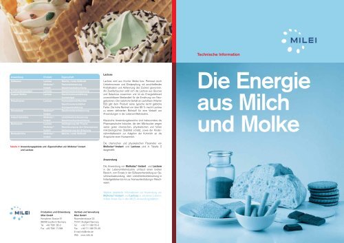 Die Energie aus Milch und Molke - milei.de