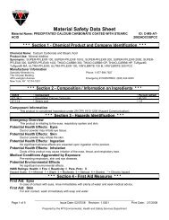 Material Safety Data Sheet - Minerals Technologies