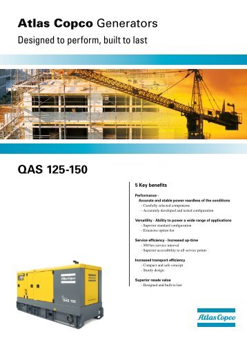 Atlas Copco Generators QAS 125-150 - Ramirent