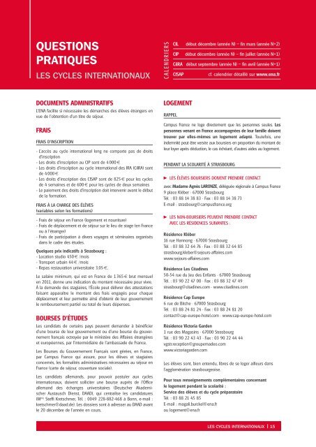 Brochure Cycles Internationaux 2013 - Ena