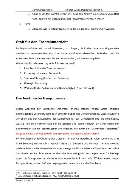 Schulkartographie SS 2011 - Regionales Fachdidaktikzentrum für ...