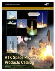 ATK Space Propulsion Products Catalog ATK Space Propulsion