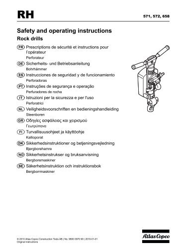 Safety and operating instructions - Crowder Hydraulic Tools