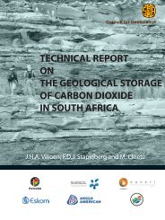 technical report on the geological storage - South African Centre for ...