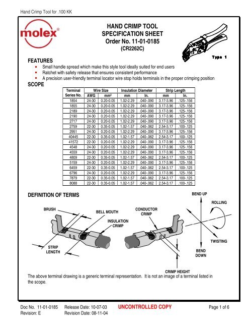 Molex kk crimp tool deals