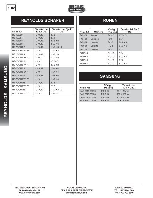 miller - Hercules Sealing Products