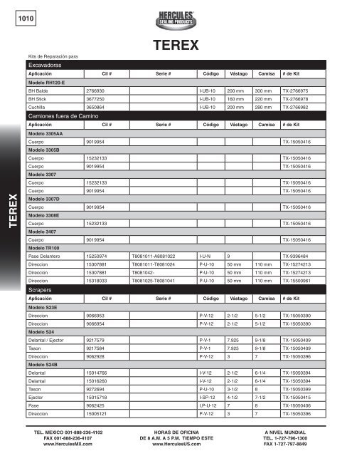 miller - Hercules Sealing Products