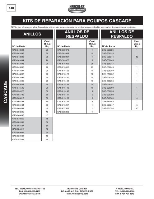 miller - Hercules Sealing Products