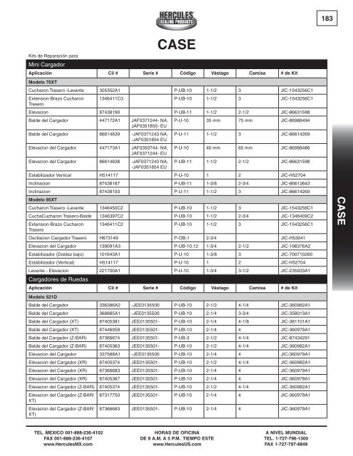 miller - Hercules Sealing Products