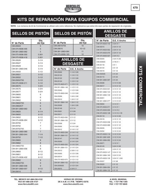 miller - Hercules Sealing Products