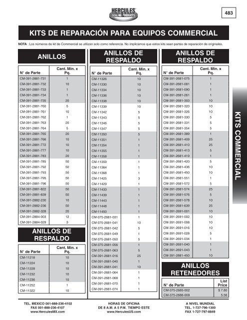 miller - Hercules Sealing Products