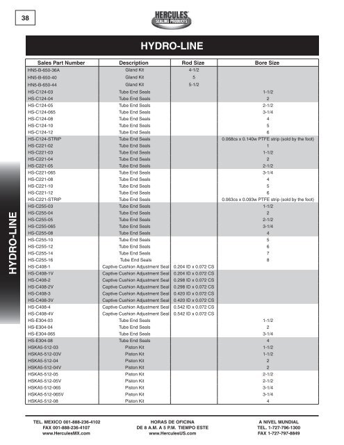 miller - Hercules Sealing Products