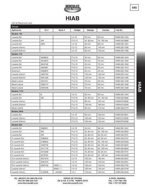 miller - Hercules Sealing Products