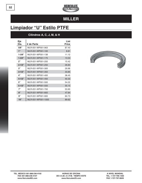 miller - Hercules Sealing Products