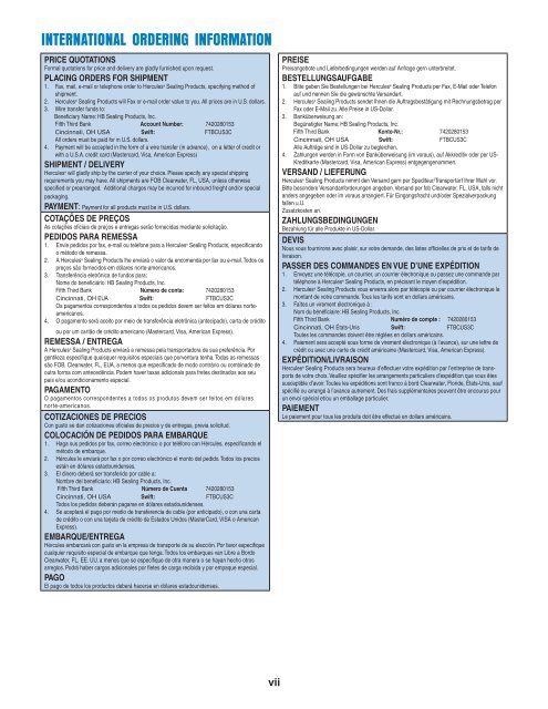 miller - Hercules Sealing Products