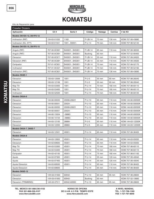 miller - Hercules Sealing Products