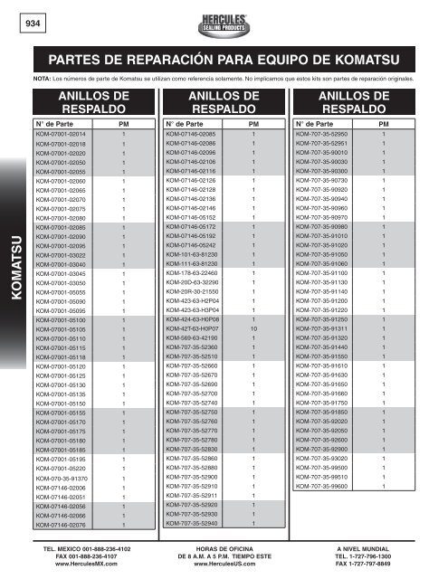 miller - Hercules Sealing Products