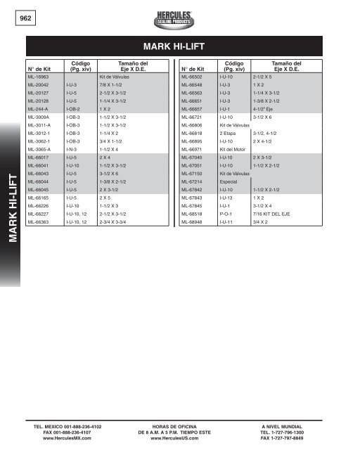 miller - Hercules Sealing Products