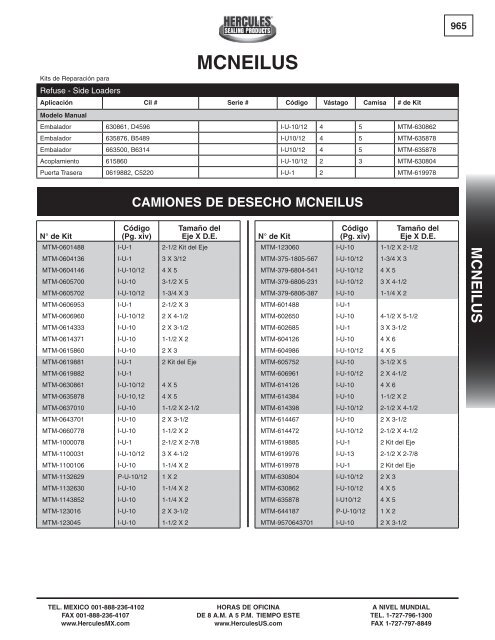 miller - Hercules Sealing Products