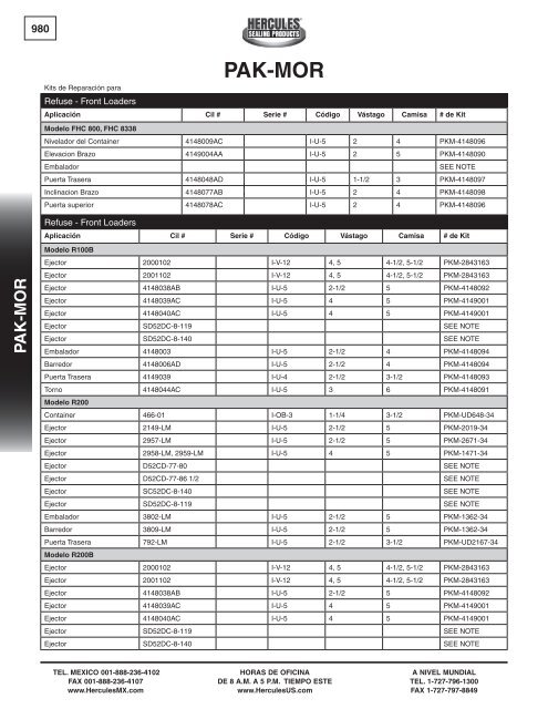 miller - Hercules Sealing Products