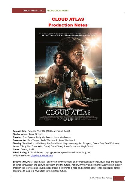"Cloud Atlas" production notes [PDF] - VisualHollywood