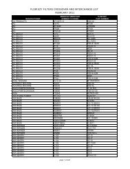 Flow ezy filters crossover and interchange list