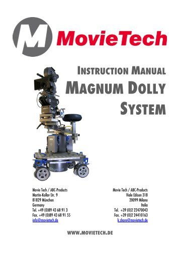 The Magnum Dolly System - Movie Tech AG Germany