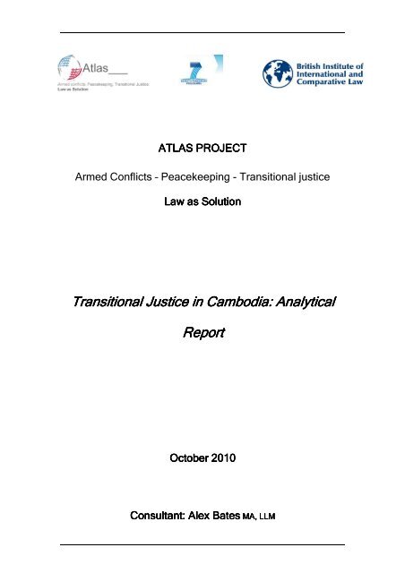 Transitional Justice in Cambodia: Analytical Report - Atlas