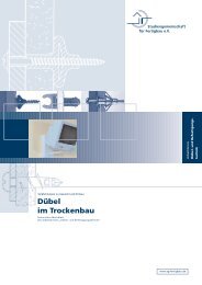 Dübel im Trockenbau - Bundesverband Bausysteme eV