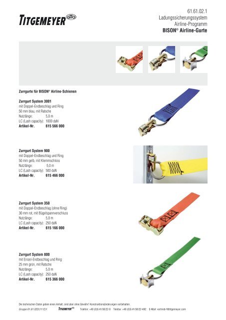 ladungssicherungs- und transportsysteme - Titgemeyer