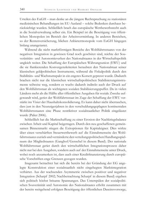 Die Politische Ökonomie der europäischen Integration - MPIfG