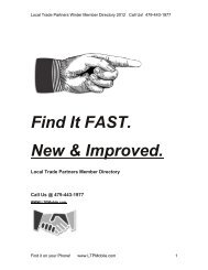 Find It FAST. New & Improved. - Local Trade Partners