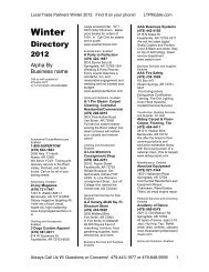 Member Directory Winter 2012 (pdf) - Local Trade Partners