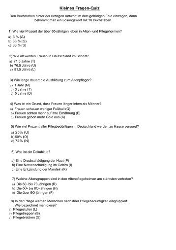 Kleines Fragen-Quiz