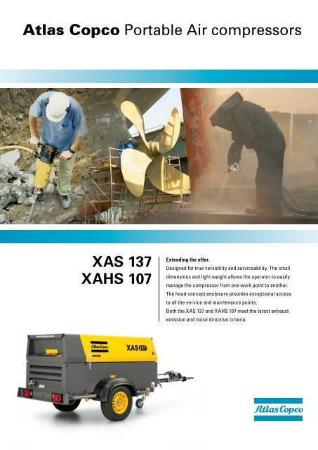XAS 137 XAHS 107 Atlas Copco Portable Air ... - Atlas Copco UK