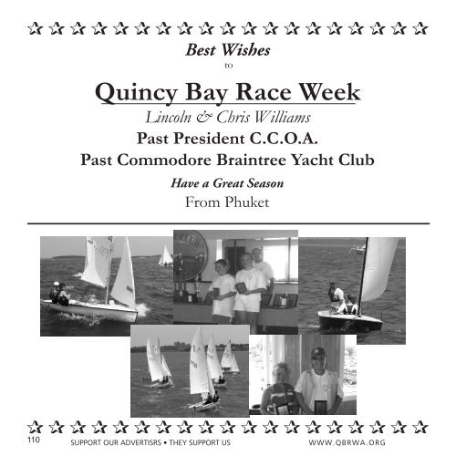 BRAINTREE YACHT CLUB - Quincy Bay Race Week Association