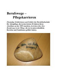 Berufswege Ã¢ÂÂ Pflegekarrieren - Mathilde-Planck-Schule