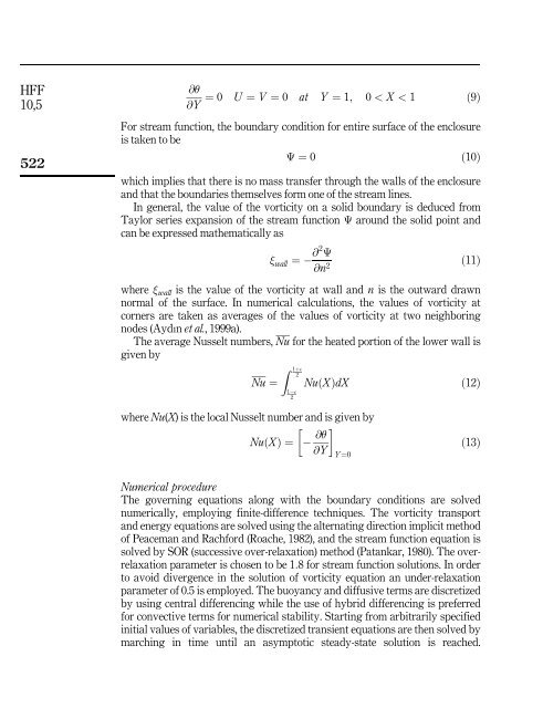Natural convection in enclosures with localized  heating from below ...