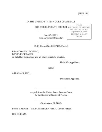 Brandon Valdivieso v. Atlas Air, Inc. - Court of Appeals - 11th Circuit