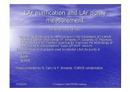 LAr purification and LAr purity measurement