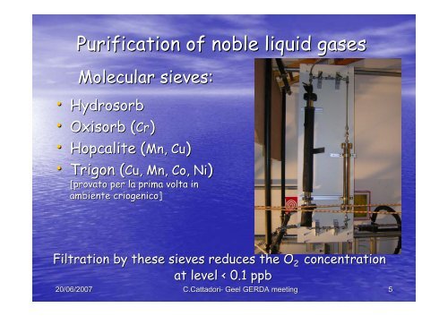 LAr purification and LAr purity measurement