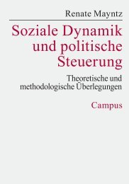 Soziale Dynamik und politische Steuerung: Theoretische ... - MPIfG