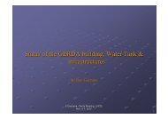Status of the GERDA building, Water Tank & infrastructures