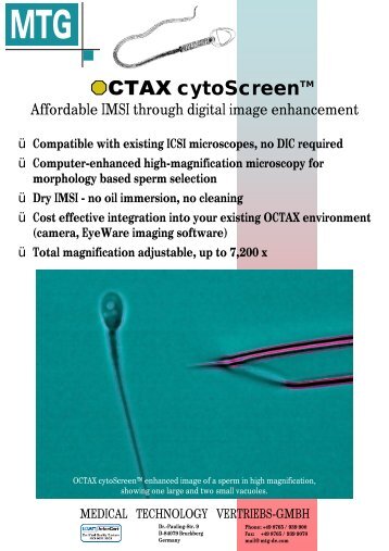 Other âIMSIâ Systems OCTAX cytoScreenTM - MTG - Medical ...