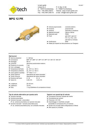 MPG 12 PR - m-tech gmbh