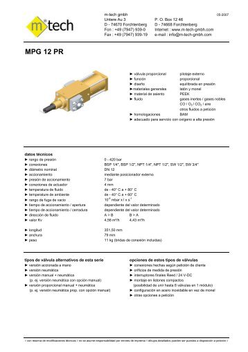 MPG 12 PR - m-tech gmbh