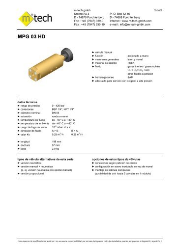 MPG 03 HD - m-tech gmbh